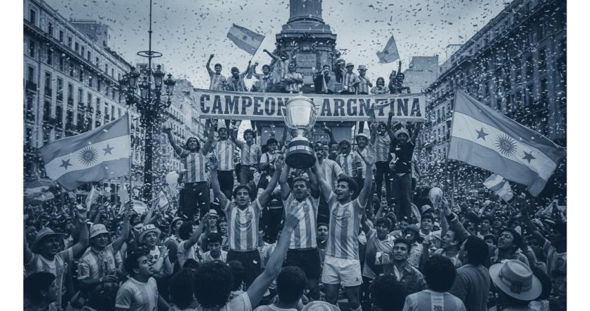 Argentina vintage World Cup champion poster