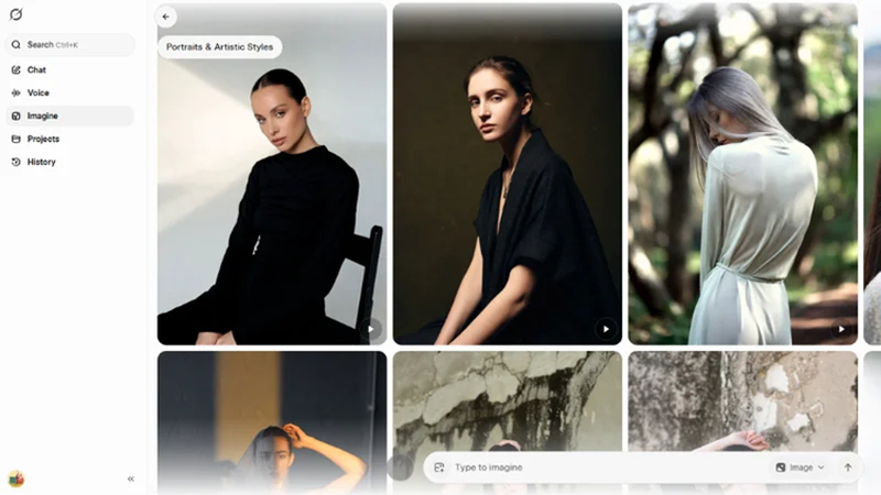 grok imagine prompts artistic portrait