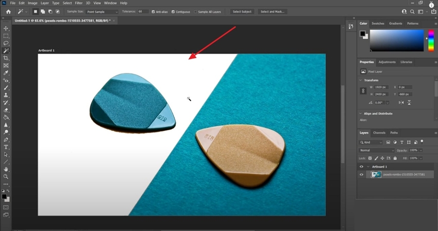 magic wand background removal successful