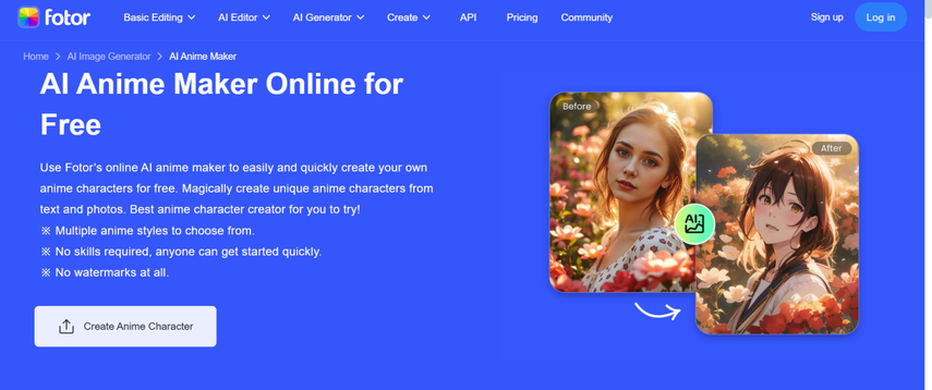 garota de anime na praia fotor