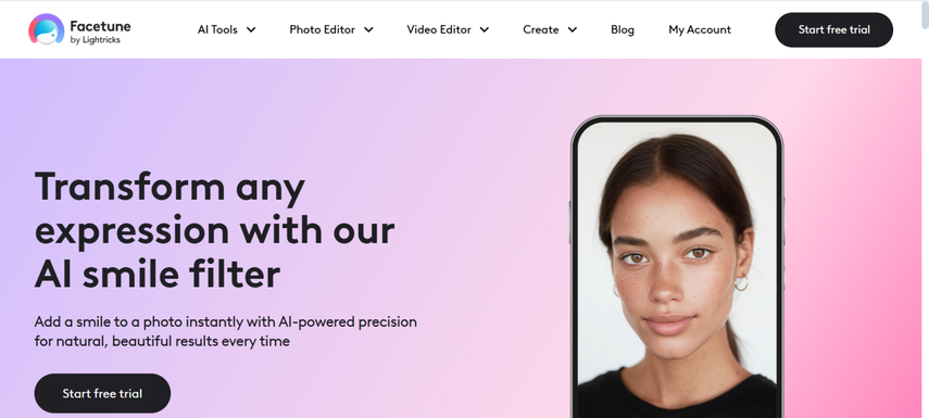 best ai smile filter media.io