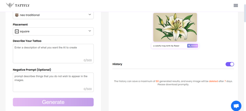 birth flower bouquet tattoo generator