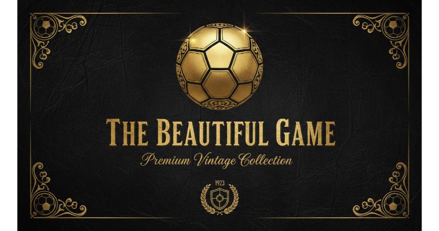 Black and gold luxury vintage World Cup poster