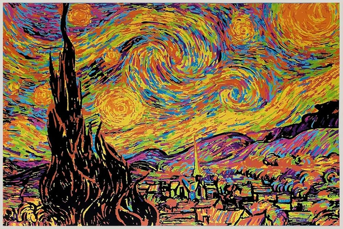 blacklight art posters modern abstract