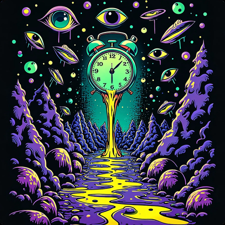 blacklight art posters music festival