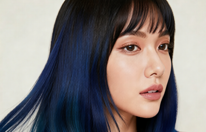 blue-ombre hair
