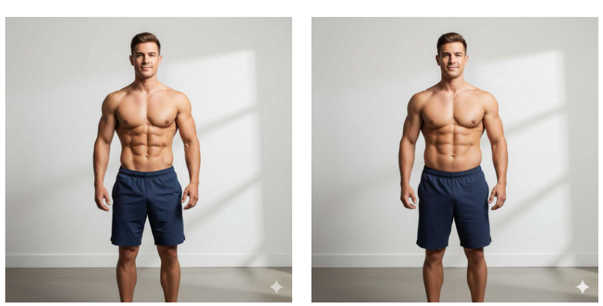 reshape body with gemini in natural proportions