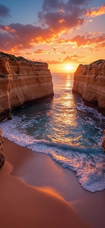 calm ocean waves sunset wallpapers