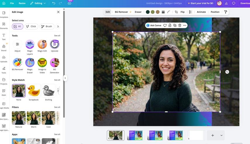 canva unblur image free