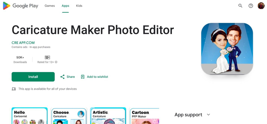 caricature ai mobile app