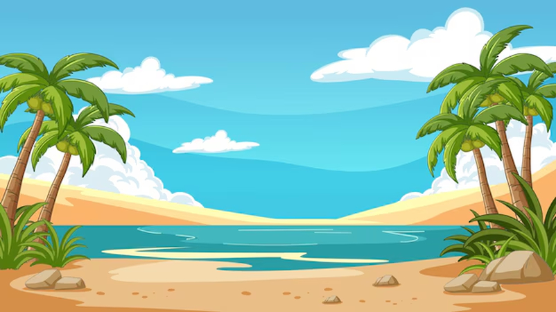 cartoon beach background