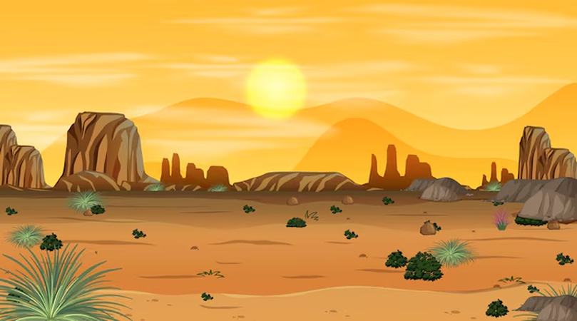 cartoon desert background
