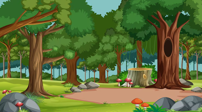 cartoon forest background