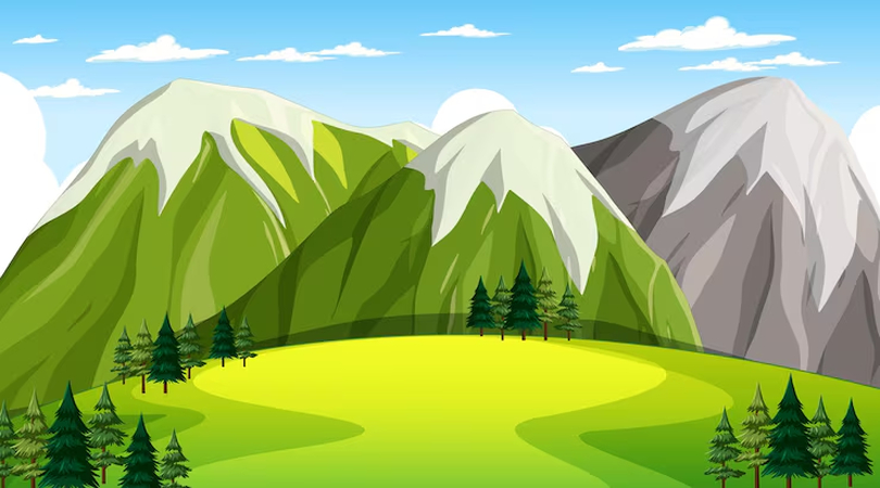 cartoon mountain background