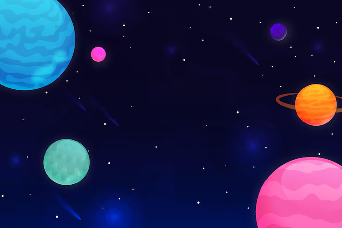 cartoon space background