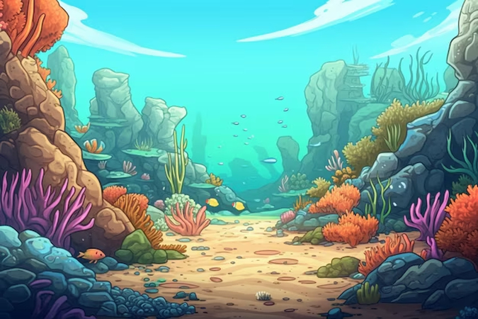 cartoon underwater background