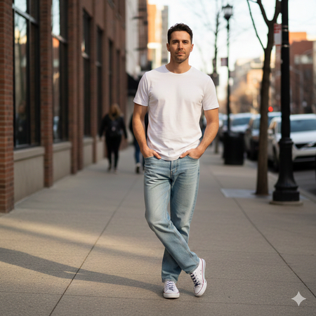 casual street full body image natural expansion