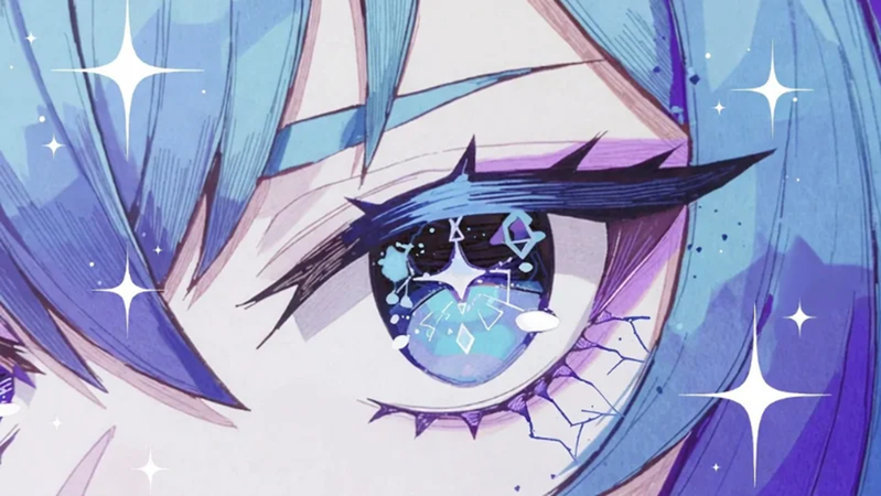 chibi anime eyes with a small size