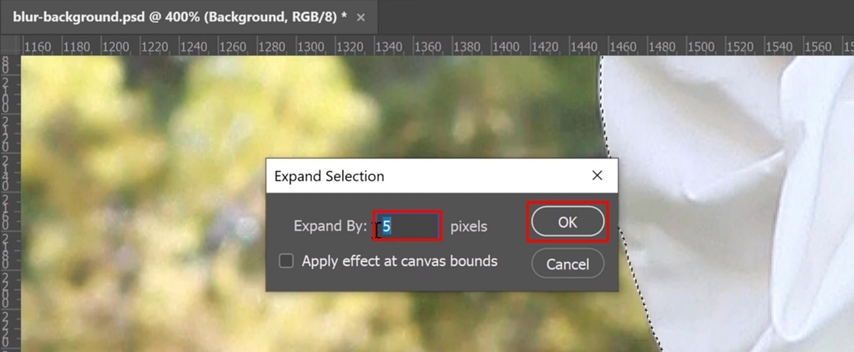 원하는 픽셀 선택 후 확인 버튼 클릭