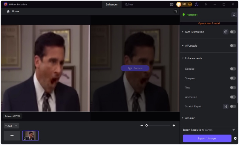 choose ai model to enhance meme