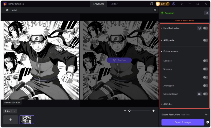 choose ai model to recolor image