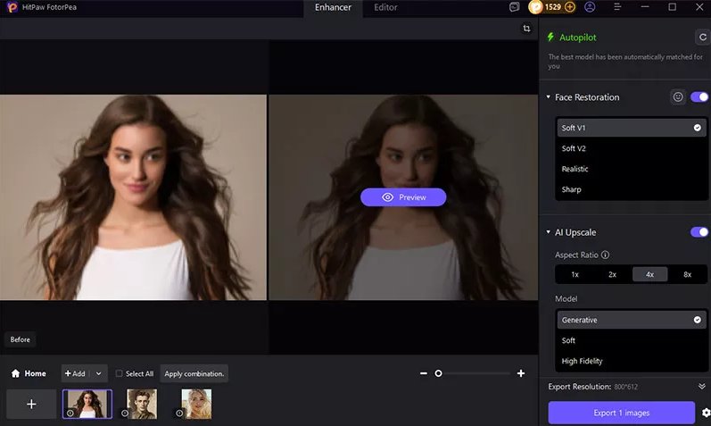 choose ai presets and apply to images that need to be bulk edited