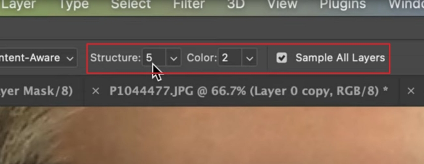 select settings to add patches