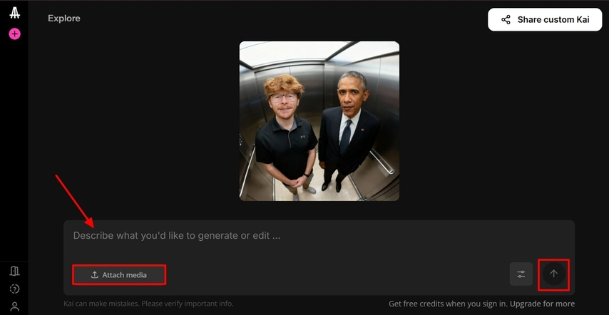click arrow button to save file
