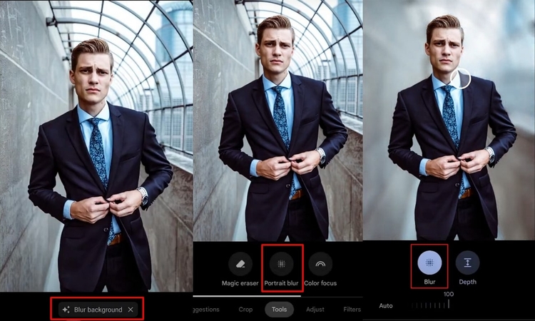 Google 포토로 배경 흐리게 만들기
