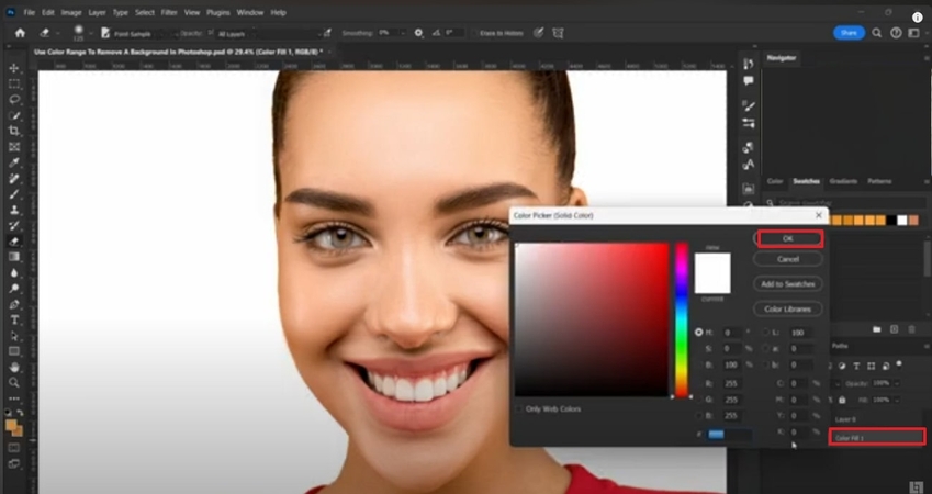 select required color for image