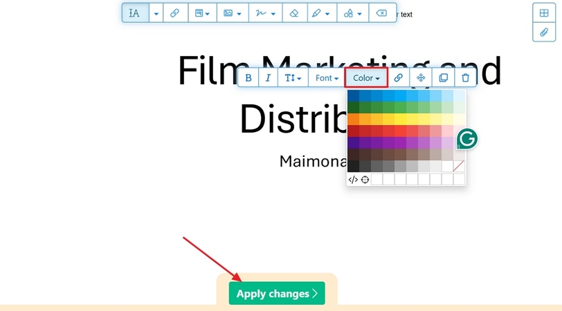 pick desired color sejda