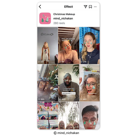 christmas makeup filter