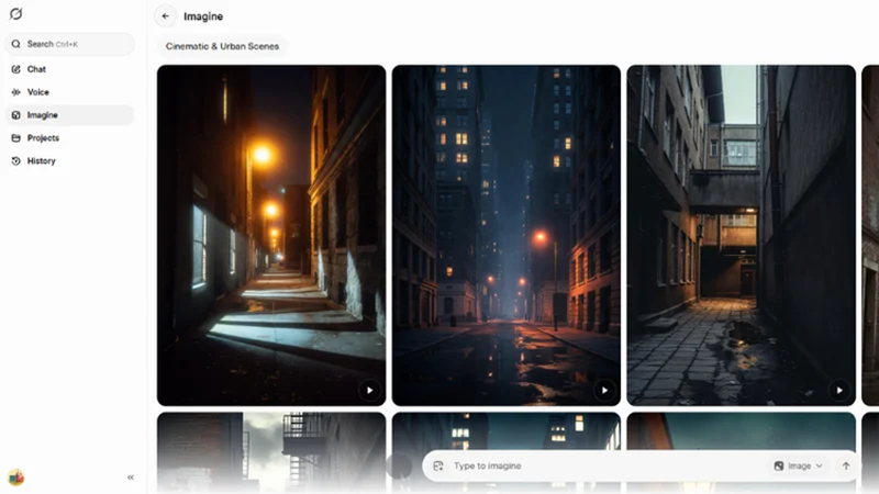 grok imagine prompts cinematic urban city scene