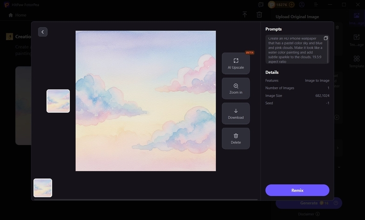 click download option on generated image