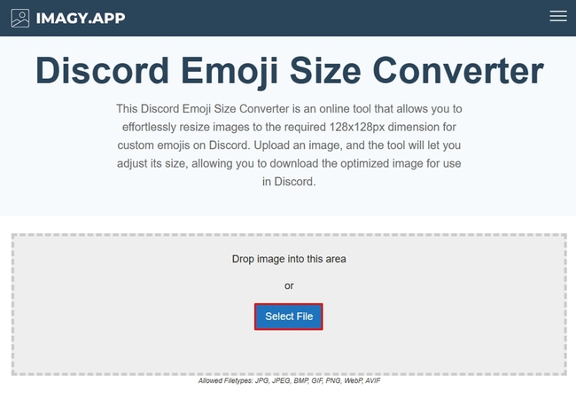 choose select files button