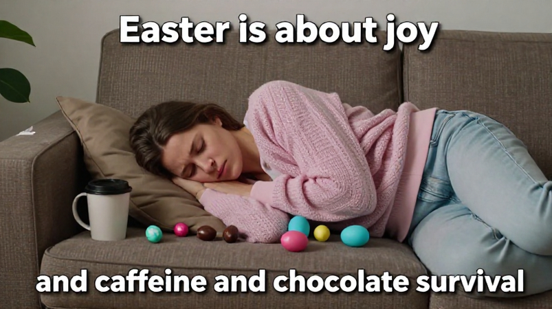 coffee and chocolate addiction easter meme adult