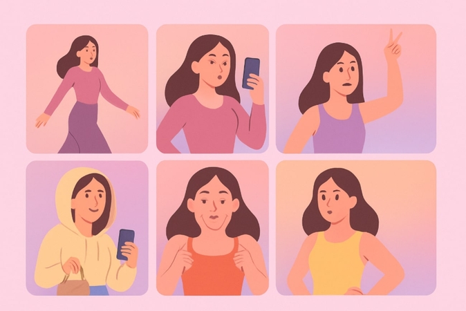 template of 9-grid insta image