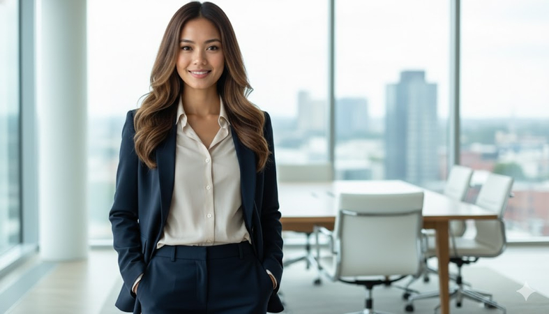 confident professional headshot gemini