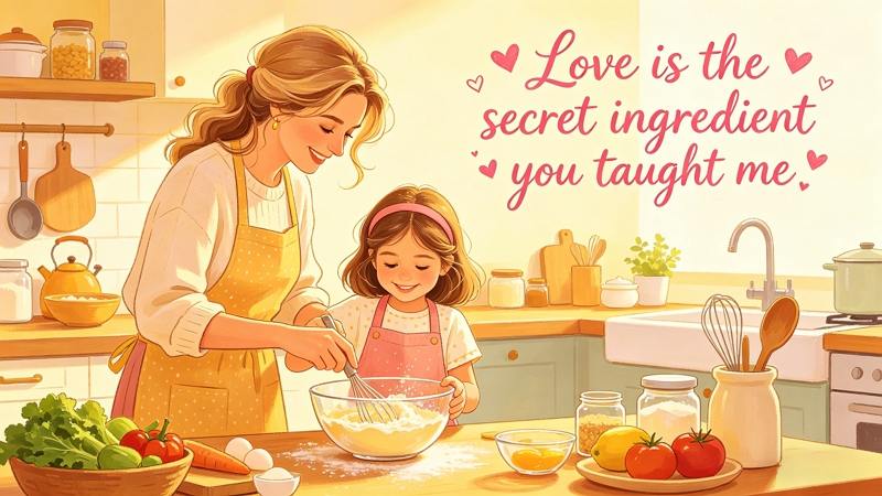 cooking together in the kitchen