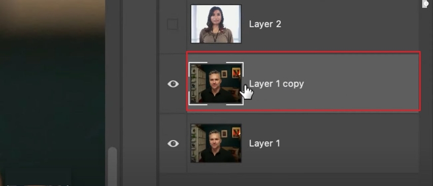 포토샵에서 레이어 복제 과정
