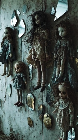 creepy doll setup photo ideas