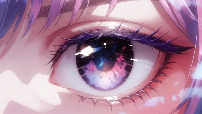 cute anime eyes with large round shape