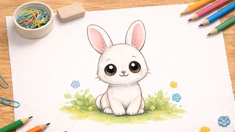 wie man ein süßes kaninchen zeichnet