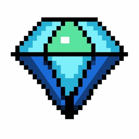 픽셀 스타일의 다이아몬드