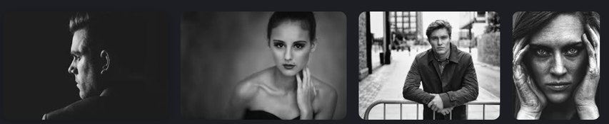 popular black and white portrait photography