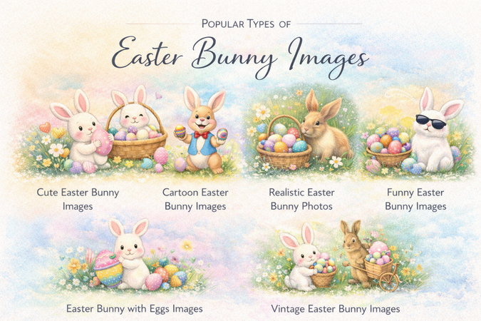 various types of easter bunny images