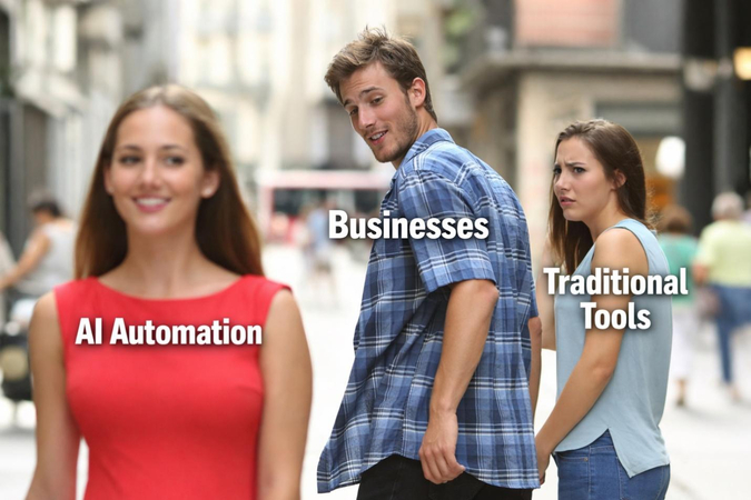 distracted boyfriend meme for businesses