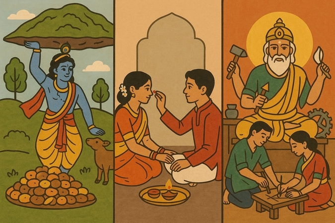 diwali post traditions puja bhai doj