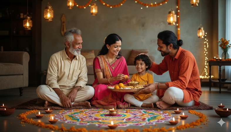 diwali prompt family 1