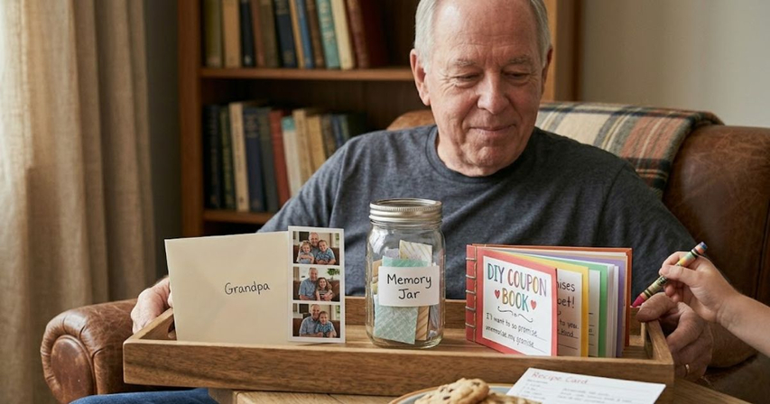 diy fathers day grandfather gifts including handwritten letter and memory jar